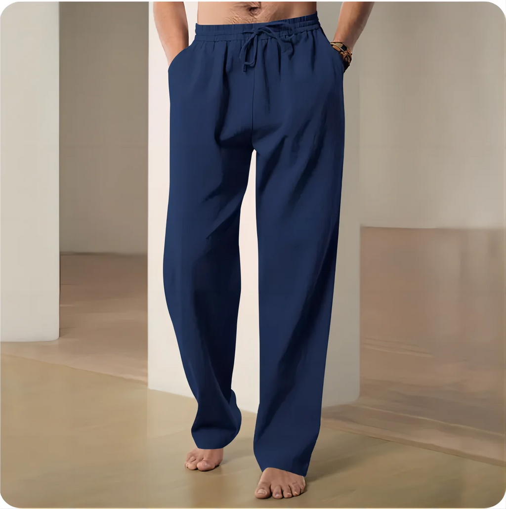 Men’s Cotton & Hemp Linen Straight-Leg Pants
Breathable • Comfortable • Casual Home & Streetwear Trousers for Spring & Summer