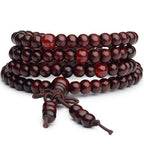 Spiritual Abacus – 108 Sandalwood Prayer Beads Mala | 8mm Buddhist Meditation Bracelet & Necklace