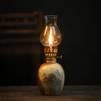 🪔 Classic Chamber Oil Lamp with Wick & Cover – Decorative Hurricane Kerosene Lantern for Indoor & Outdoor Use