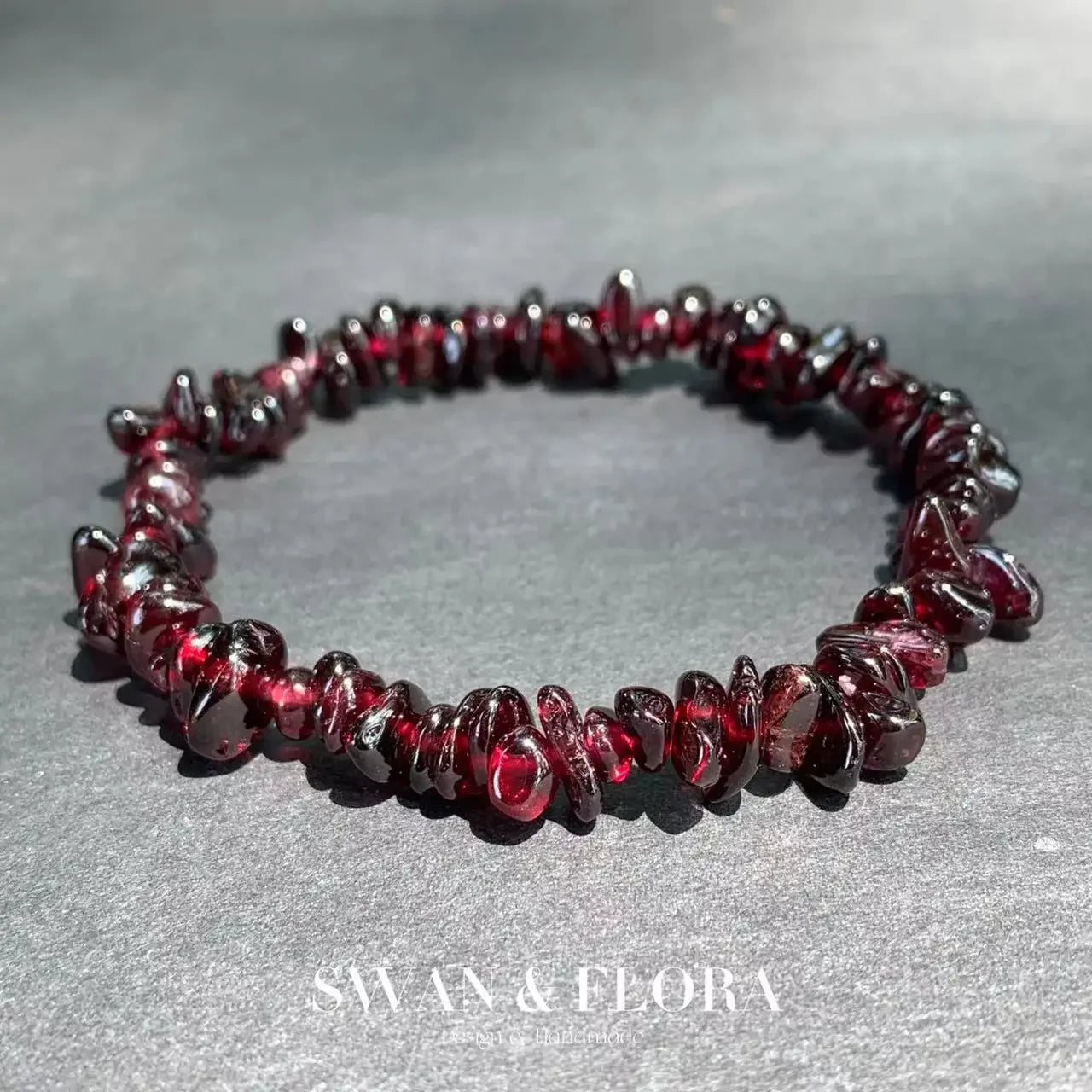 ❤️ Spiritual Abacus – Natural Garnet Bracelet for Women