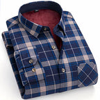 Spiritual Abacus™ Men’s Winter Flannel Shirt – Thickened Plaid Fleece Long Sleeve Casual Shirt