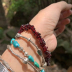 ❤️ Spiritual Abacus – Natural Garnet Bracelet for Women