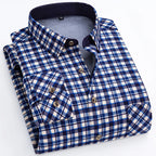 Spiritual Abacus™ Men’s Winter Flannel Shirt – Thickened Plaid Fleece Long Sleeve Casual Shirt