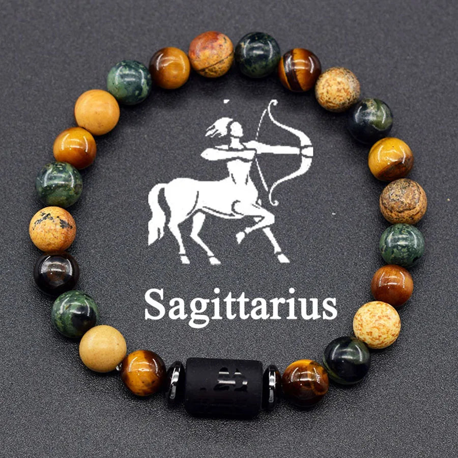 ♈♎ Spiritual Abacus™ Zodiac Constellation Bracelet – Adjustable Astrology Charm Jewelry for Men & Women (12 Star Signs)