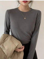 Spiritual Abacus™ Women’s Winter Knitted Sweater T-Shirt – Oversized Long Sleeve Pullover Top for Casual Cozy Style