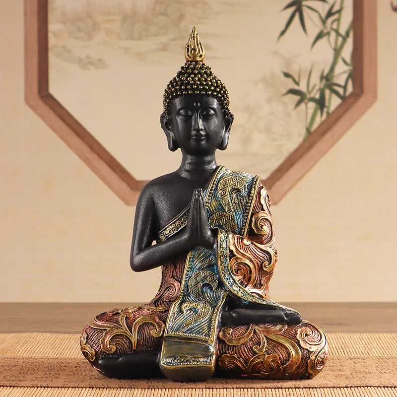 Spiritual Abacus™ Exquisite Sitting Buddha Statue – Elegant Home Décor Sculpture for Living Room, Entrance Hall & Office Serenity