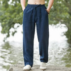 ☀️ Spiritual Abacus – 2025 Men’s Cotton Linen Loose-Fit Pants - Summer Casual • Solid Color • Breathable Fabric • Plus Sizes