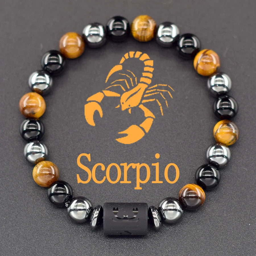 ♈♎ Spiritual Abacus™ Zodiac Constellation Bracelet – Adjustable Astrology Charm Jewelry for Men & Women (12 Star Signs)