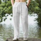 ☀️ Spiritual Abacus – 2025 Men’s Cotton Linen Loose-Fit Pants - Summer Casual • Solid Color • Breathable Fabric • Plus Sizes