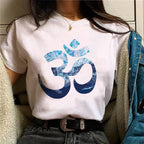 Spiritual Abacus™ OM Graphic Women’s T-Shirt – Y2K Japanese-Inspired Summer Streetwear Tee