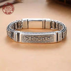 Spiritual Abacus™ S925 Sterling Silver Vintage Bead Bracelet – Handmade Men’s Unique Fashion Jewelry Gift