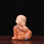 Spiritual Abacus™ Mini Buddha Monk Figurine – Peaceful Desk & Car Ornament for Mindful Home Décor
