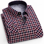 Spiritual Abacus™ Men’s Winter Flannel Shirt – Thickened Plaid Fleece Long Sleeve Casual Shirt