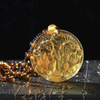 Spiritual Abacus™ Hand-Carved Ice Yellow Crystal Buddha Pendant – Fashion Charm Necklace for Mindfulness & Style