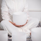 SpiritualAbacus 🥣 Tibetan Singing Bowl Set – Lotus Design for Meditation & Chakra Healing