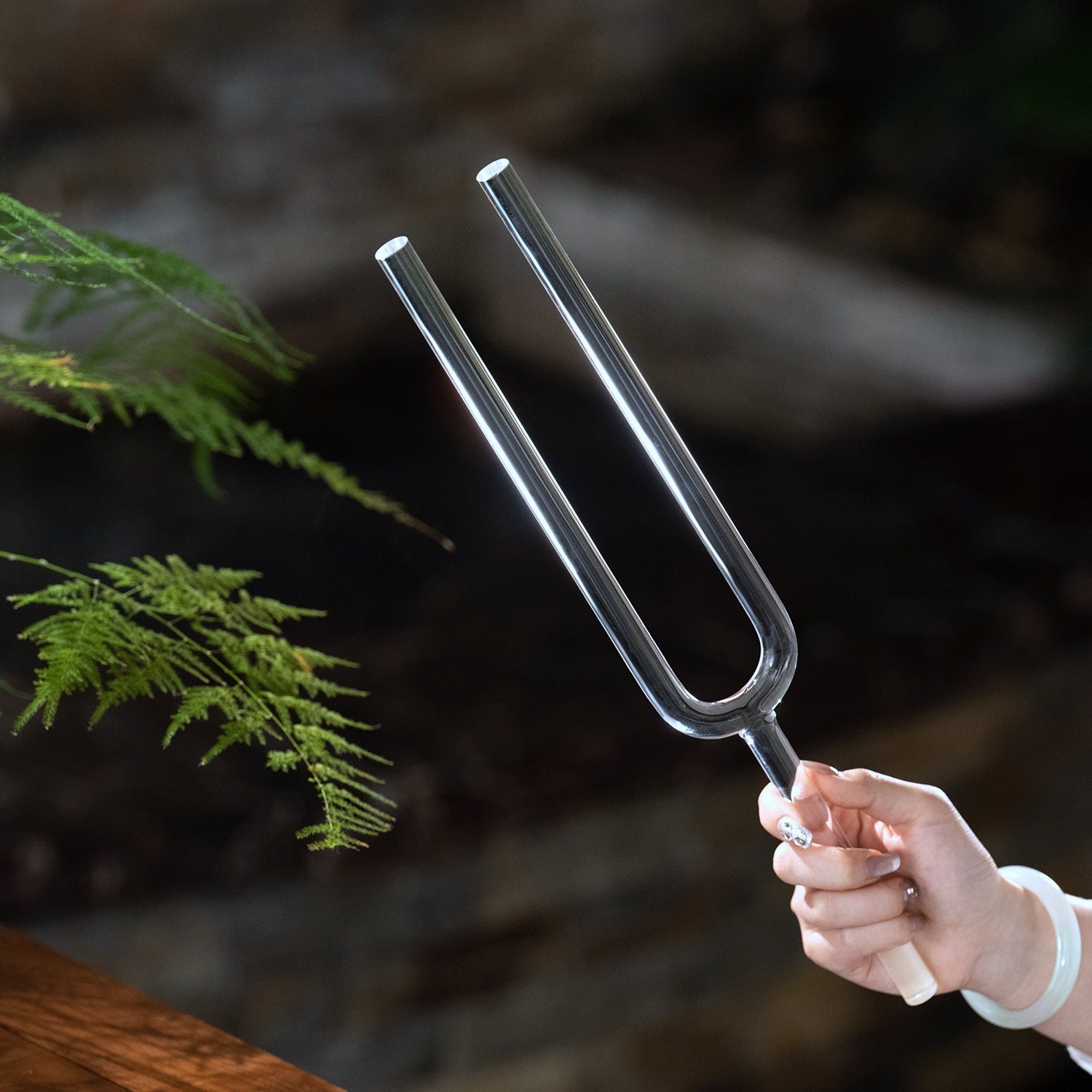 Spiritual Abacus™ Transparent Sound Therapy Tuning Fork – Handheld Meditation & Yoga Healing Instrument