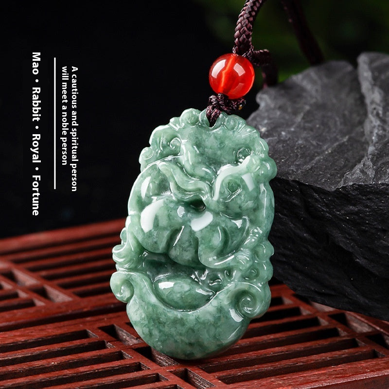 Spiritual Abacus Natural Cargo Jade Chinese Zodiac Pendant Ornaments (12 Signs)