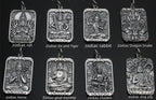 Spiritual Abacus Retro Thai Silver Square Natal Buddha Pendant