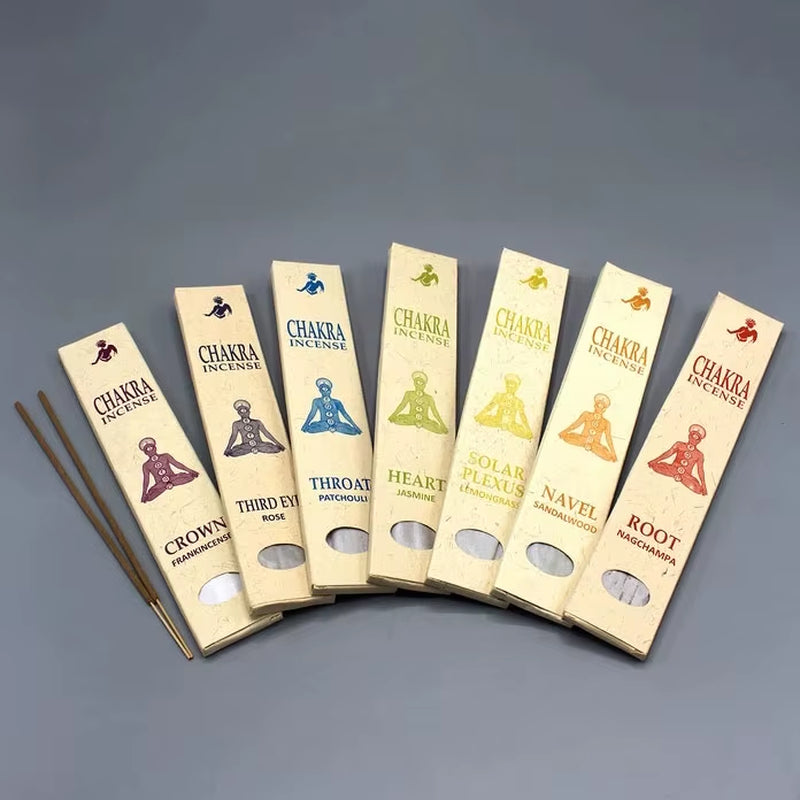 Spiritual Abacus Nepal Seven Chakras Stick Incense 15 Natural Sticks for Yoga, Meditation & Mind Purification – Handmade in Nepal