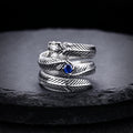 Spiritual Abacus Retro 925 Sterling Silver Leaf Ring