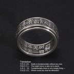 Spiritual Abacus 925 Sterling Silver Tibetan Spinner Ring – Om Mani Padme Hum Mantra for Men