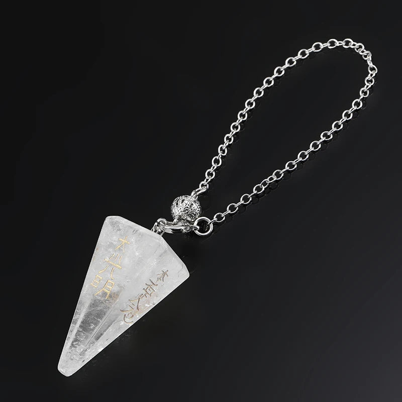 Spiritual Abacus Obsidian Carved Pendulum Pyramid