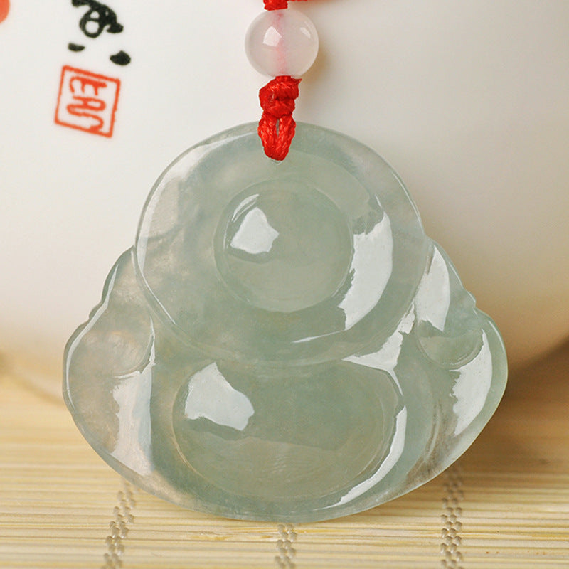 Spiritual Abacus™ Jade Maitreya Buddha Pendant
