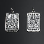 Spiritual Abacus Retro Thai Silver Square Natal Buddha Pendant