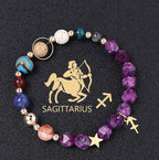 Spiritual Abacus Twelve Constellations Natural Stone Bracelet with Eight Planets