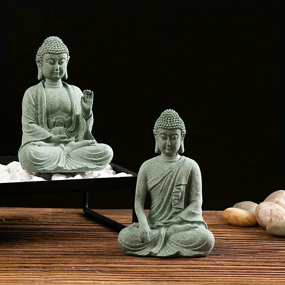 Spiritual Abacus Mini Zen Buddha Garden Statue