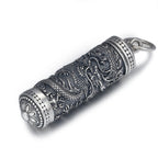 Spiritual Abacus S925 Sterling Silver Tenglong Pattern Buddha Pendant
