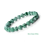 🔷 Blue Malachite Chakra Mala Bracelet – Natural Stone Buddhist Prayer Beads Healing Strand Bracelet for Yoga, Meditation & Energy Balance by Spiritual Abacus