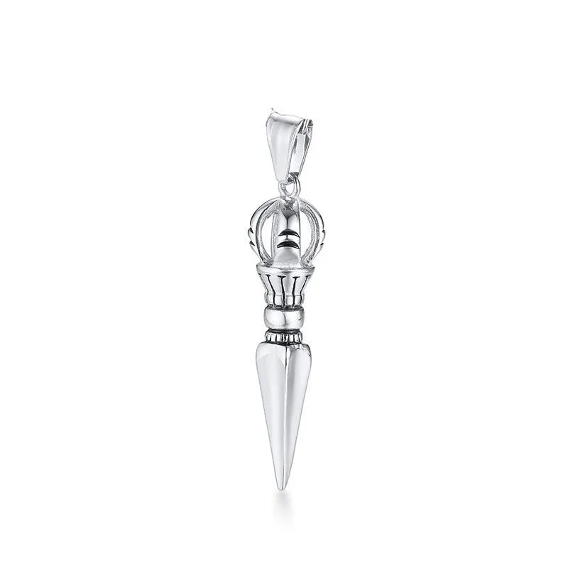 Spiritual Abacus ⚔️ Gandhanra Stainless Steel Tibetan Vajra Dagger Pendant