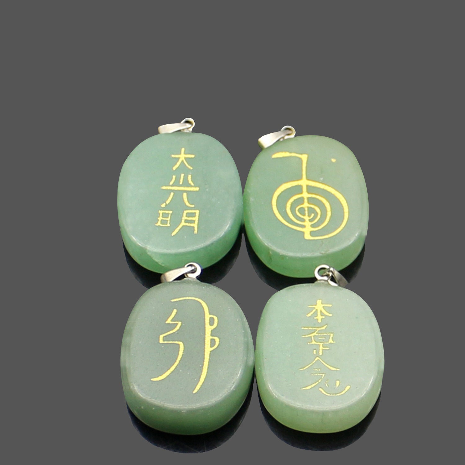 Spiritual Abacus Engraved Japanese Religious Reiki Healing Pattern Pendant