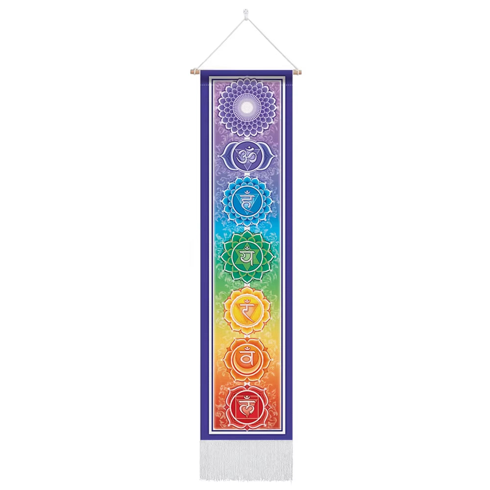 🧘‍♂️ Seven Chakra Wall Tapestry – Mandala Yoga & Meditation Wall Hanging Spiritual Room Décor for Energy Alignment & Mindful Living by Spiritual Abacus