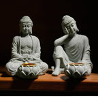 Spiritual Abacus Zen Buddha Incense & Tealight Holder – Garden & Home Meditation Decor for Desk, Porch, Patio, or Altar