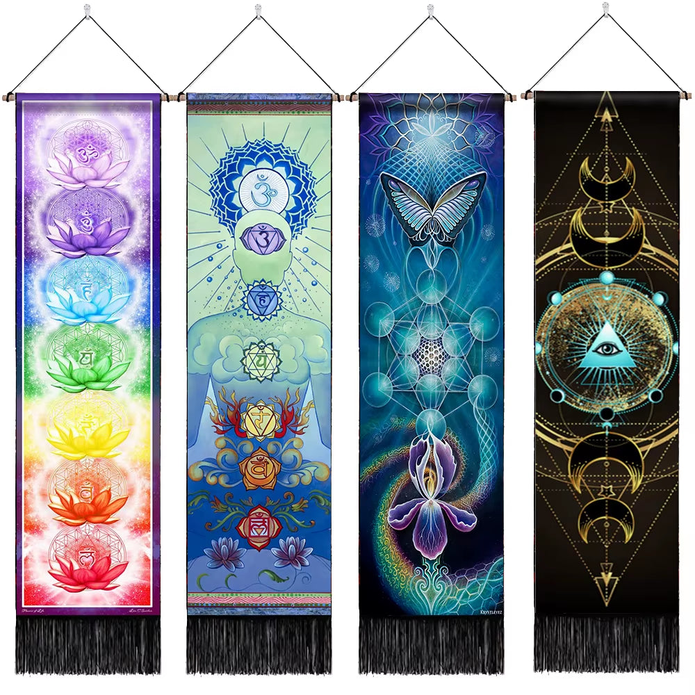 🧘‍♂️ Seven Chakra Wall Tapestry – Mandala Yoga & Meditation Wall Hanging Spiritual Room Décor for Energy Alignment & Mindful Living by Spiritual Abacus