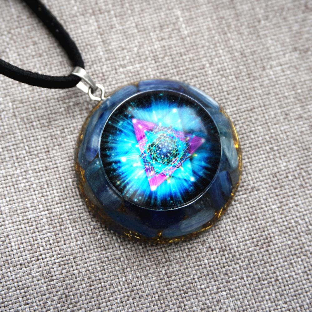 Spiritual Abacus™ Handmade Epoxy Orgone Energy Pendant – Meditation Gemstone Necklace for Balance & Positive Vibes