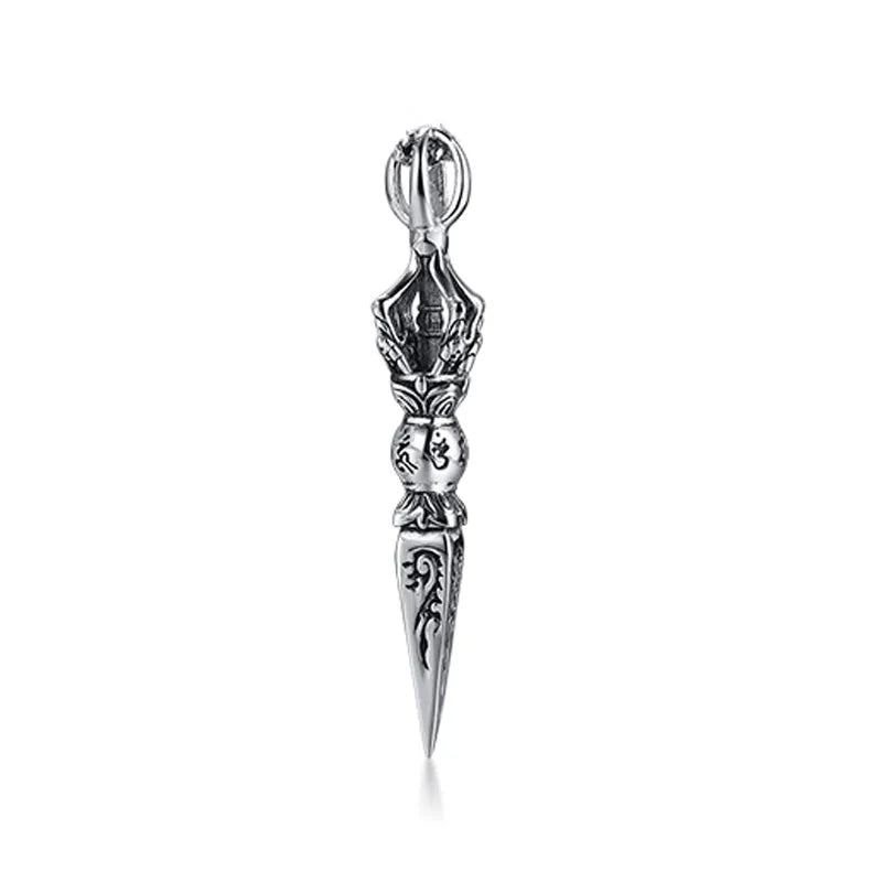 Spiritual Abacus ⚔️ Gandhanra Stainless Steel Tibetan Vajra Dagger Pendant
