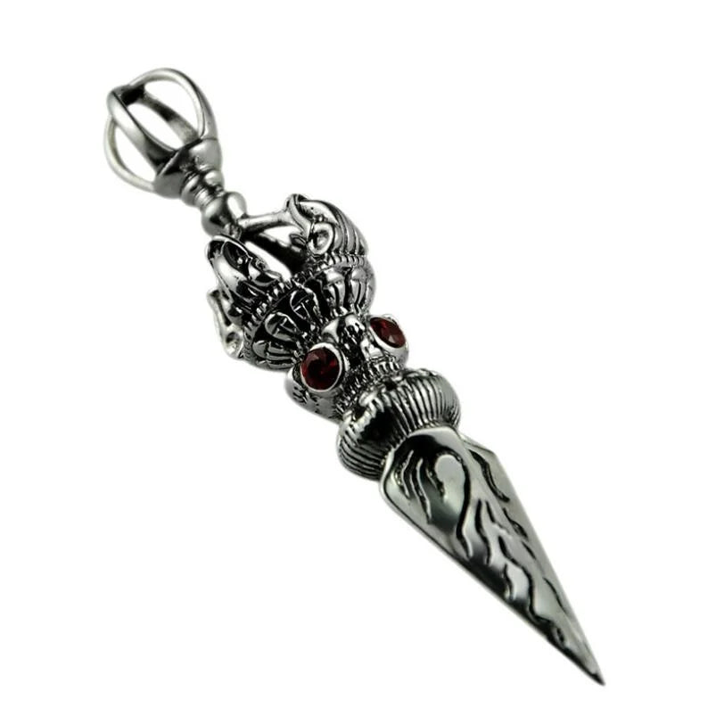 Spiritual Abacus👑 S925 Sterling Silver Retro Crown Vajra Pendant