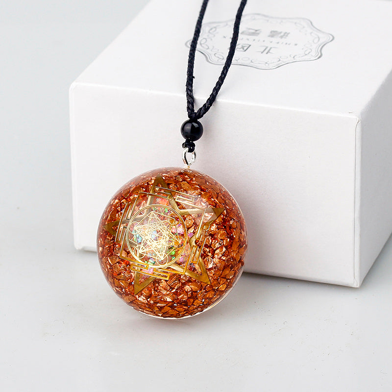 Spiritual Abacus™ Orgone Gemstone Pendant – Energy Harmony Yoga Necklace