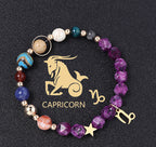 Spiritual Abacus Twelve Constellations Natural Stone Bracelet with Eight Planets