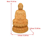 Spiritual Abacus Natural Cypress Buddha Statue