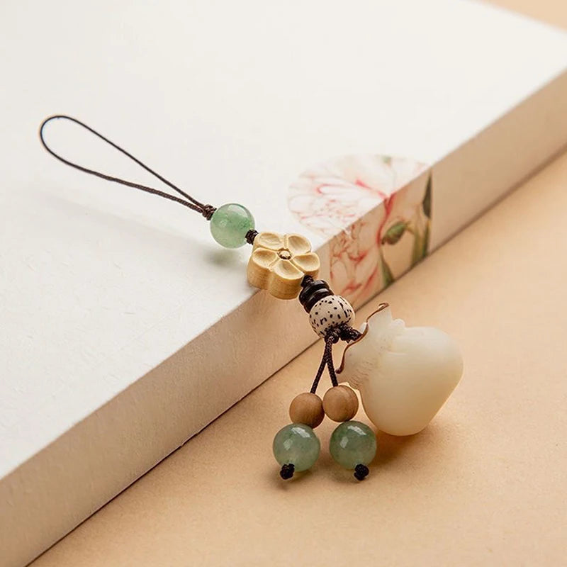 Spiritual Abacus Bodhi Flower Phone Charm – Fortune & Protection Accessory for Phones, Bags, and Gifts