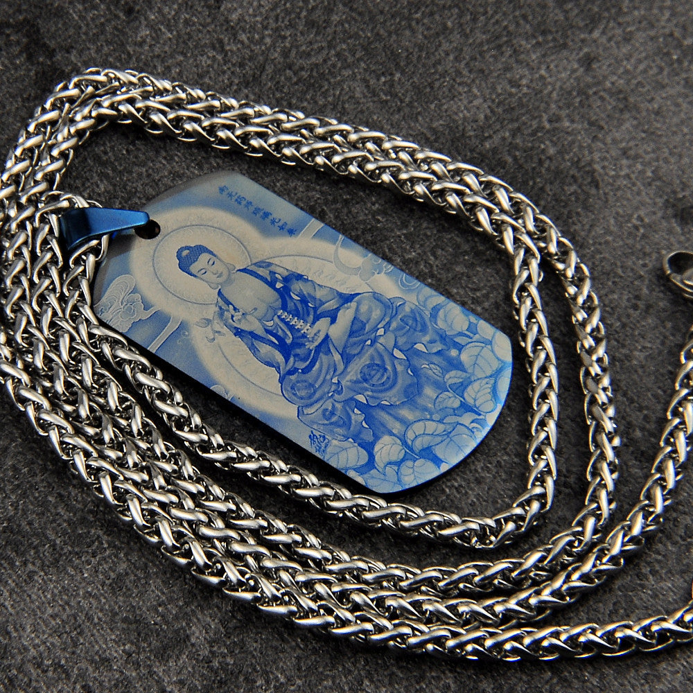 Spiritual Abacus™ Buddha Tag Pendant Necklace – Minimalist Spiritual Charm Jewelry