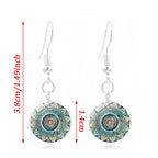 🕉️ Spiritual Abacus Mandala & Om Symbol Jewelry Set – Charm Earrings + Necklace for Women