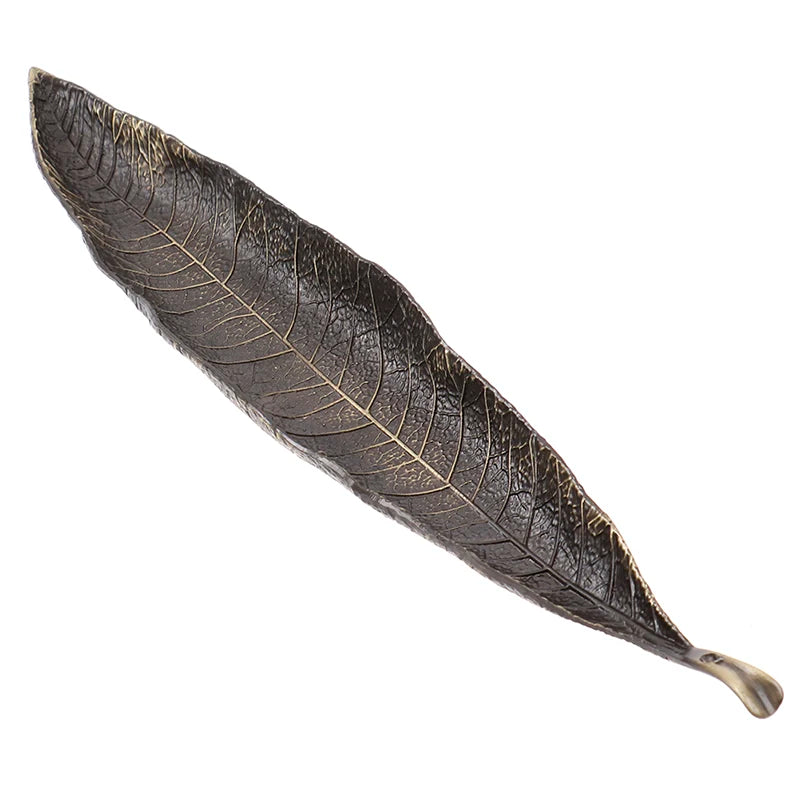Spiritual Abacus Long Leaf Incense Holder – Elegant Ash Catcher Censer for Meditation, Yoga & Home Decor