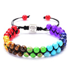 🌈 Spiritual Abacus 7 Chakra Stone Bead Yoga Meditation Bracelet (6mm)