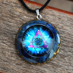 Spiritual Abacus™ Handmade Epoxy Orgone Energy Pendant – Meditation Gemstone Necklace for Balance & Positive Vibes