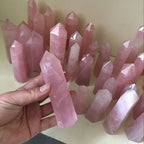 Spiritual Abacus 💖 Natural Rose Quartz Point Healing Crystal (40–50mm)